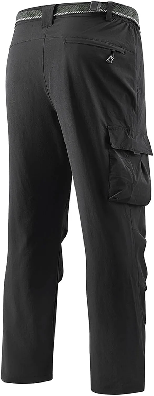 ADHOWBEW Mens Tactical Pants Stretch Construction Work Big and Tall Waterproof Pockets Joggers