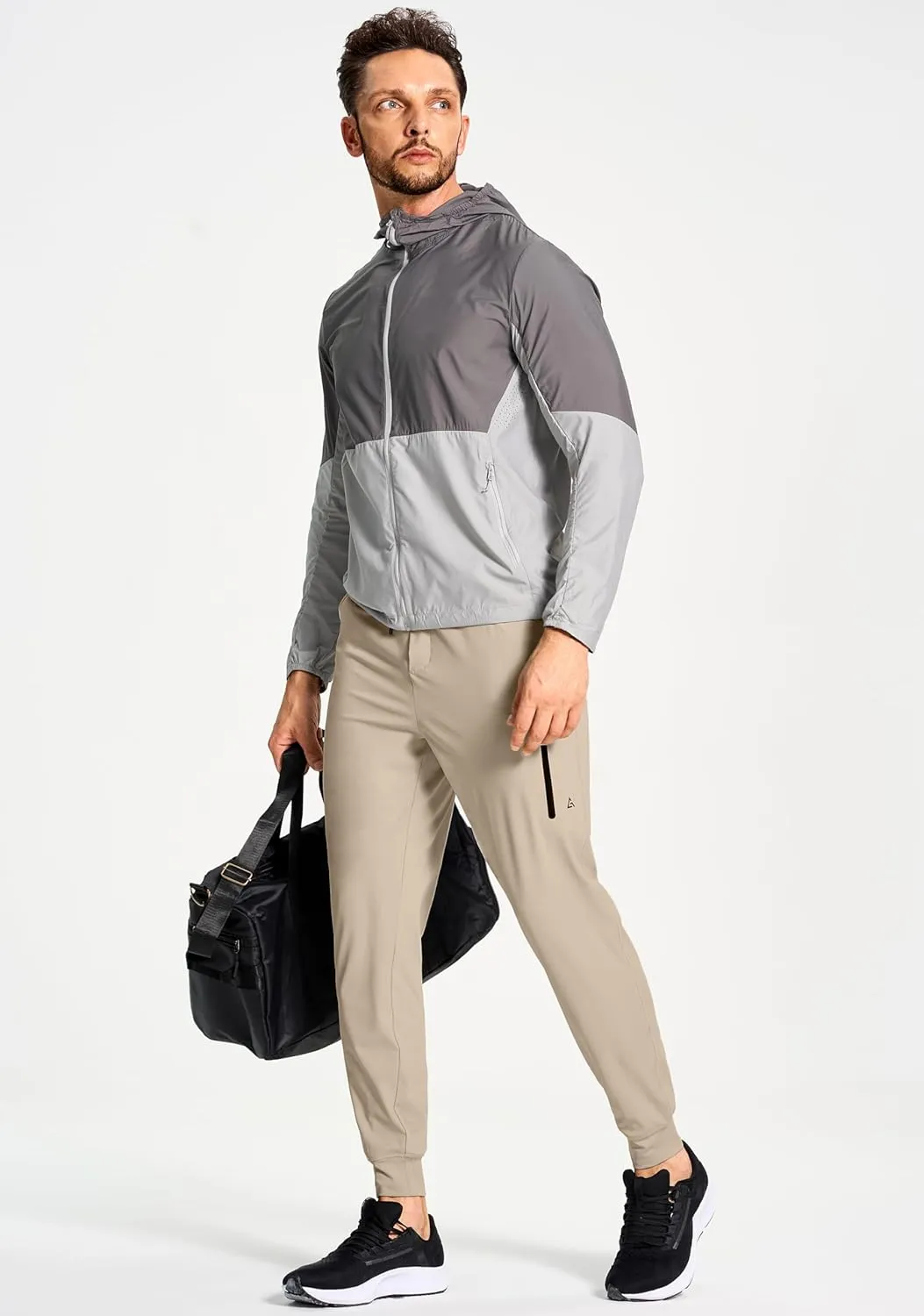 Men's Joggers Pants with Zipper Pockets Sweatpants Athletic Track Running Golf Workout Gym Pants for Men
