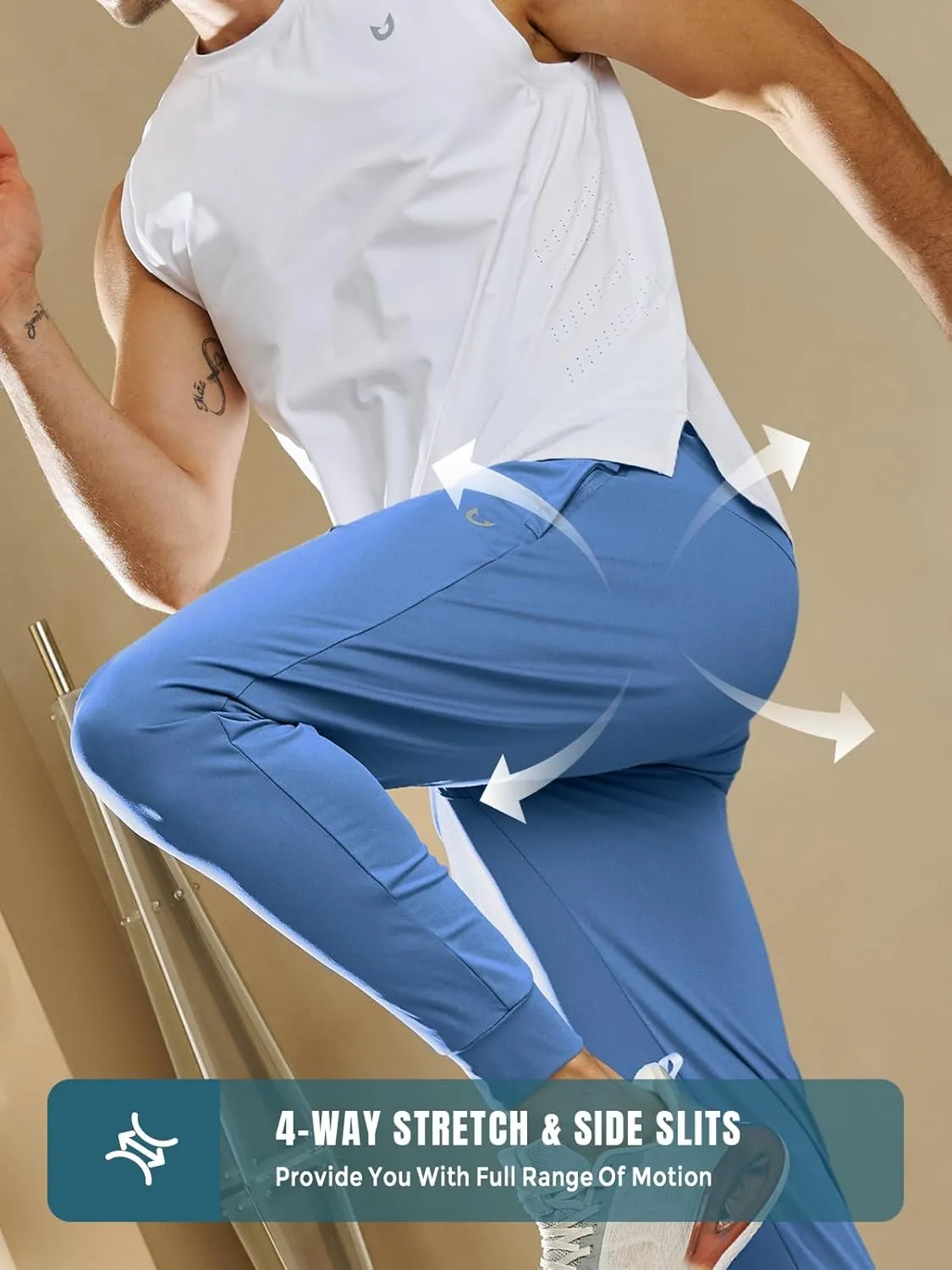 NORTHYARD Men's Joggers Pants with Zipper Pockets Lightweight Sweatpants Athletic Running Workout Track Pants for Men