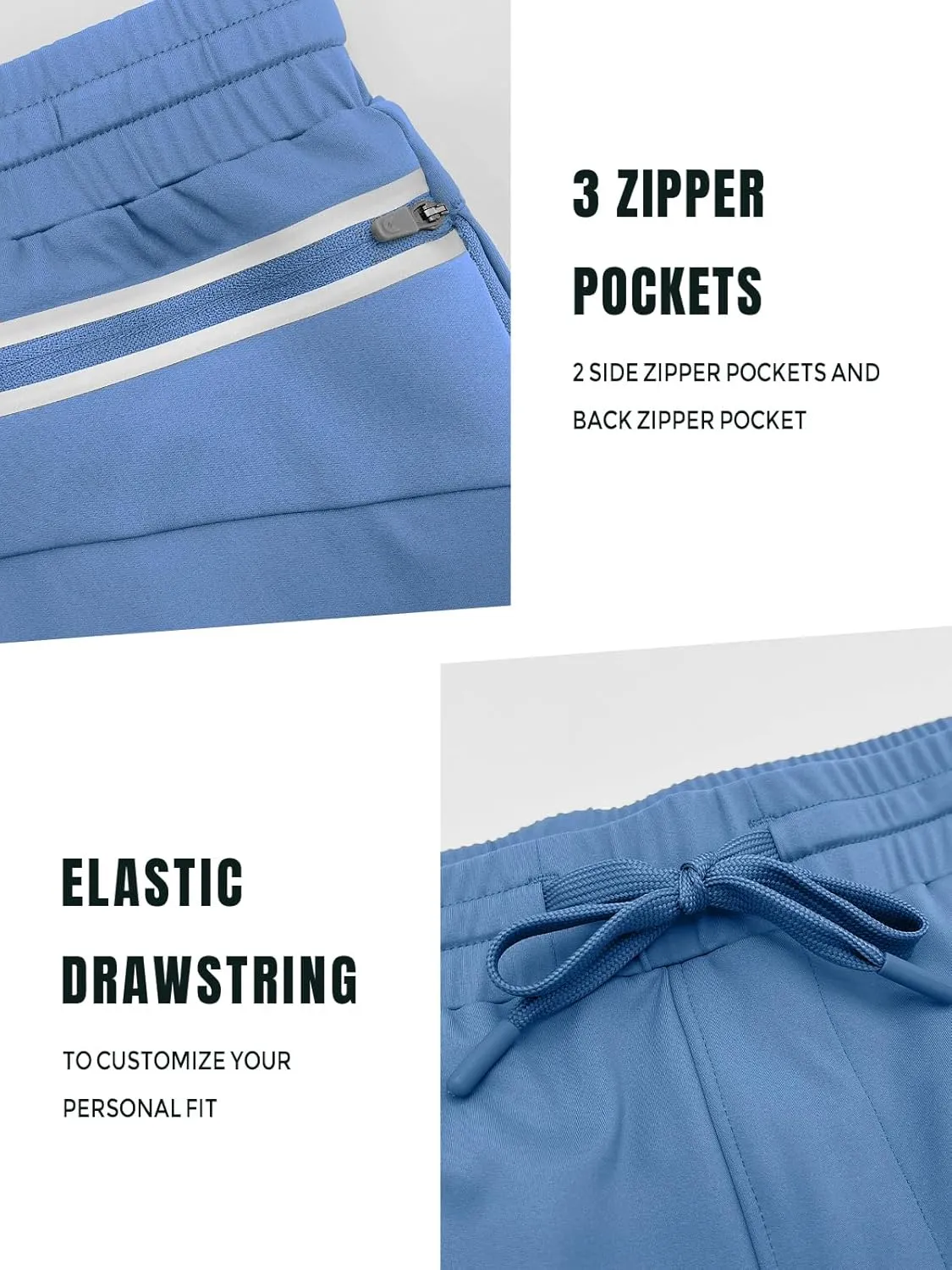 NORTHYARD Men's Joggers Pants with Zipper Pockets Lightweight Sweatpants Athletic Running Workout Track Pants for Men
