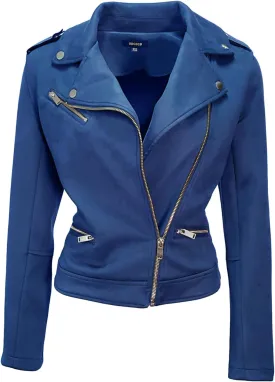ODCOCD Faux Suede Jacket for Women Long Sleeve Zipper Up Casual Outwear