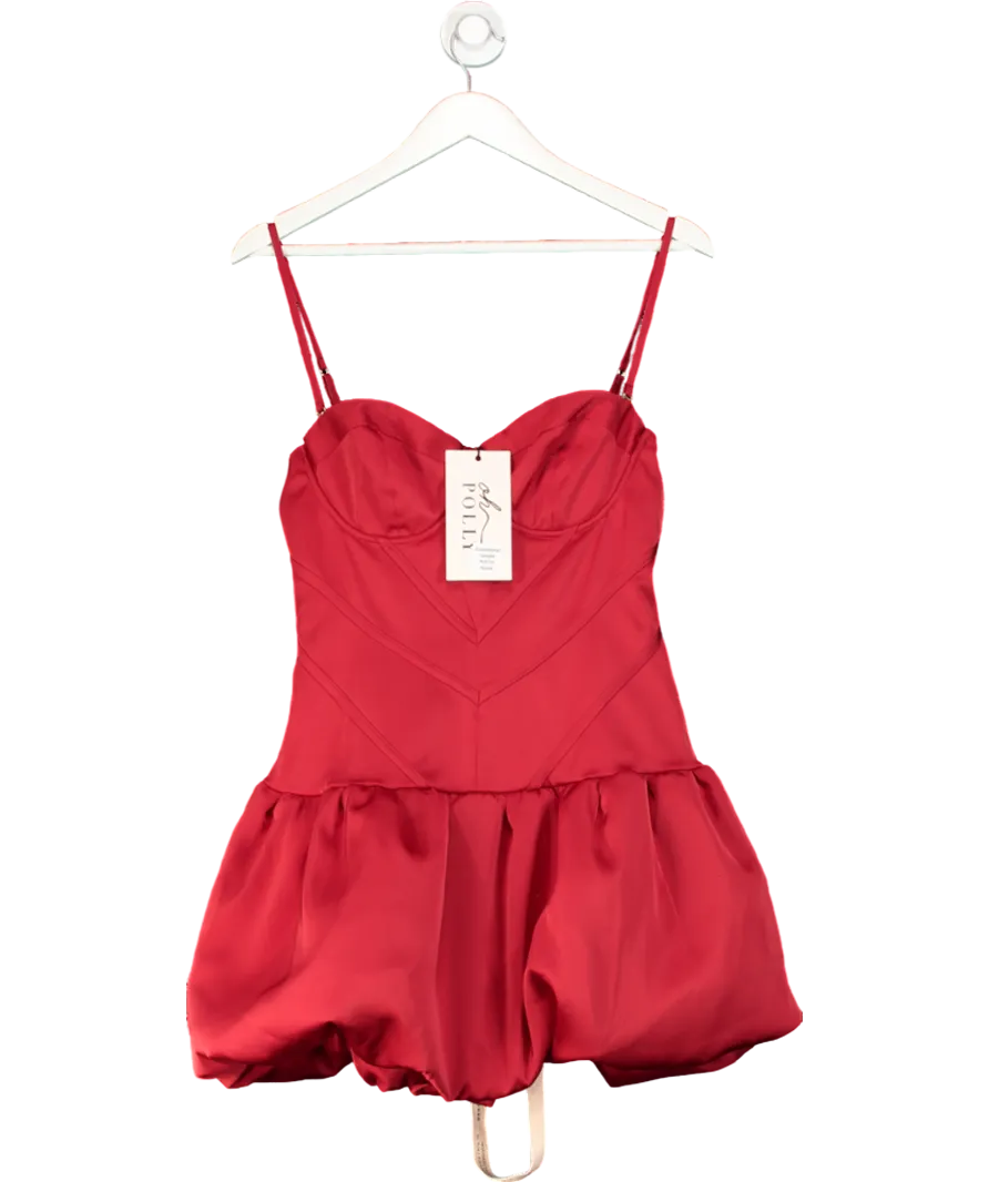 Oh Polly Red Maribel Cut-out Bubble Hem Corset Mini Dress Plus Cup UK 12