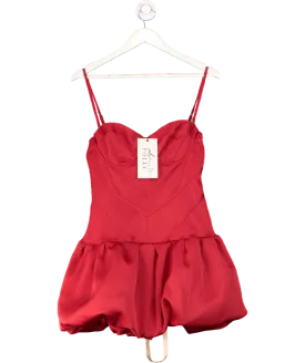 Oh Polly Red Maribel Cut-out Bubble Hem Corset Mini Dress Plus Cup UK 12