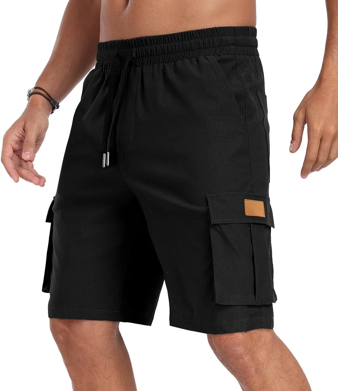 Sailwind Men's Casual Cargo Shorts Classic Drawstring Elastic Waist Summer Stretch Short with 6 Pockets