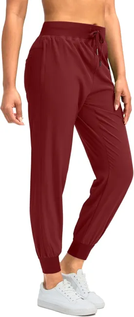 Soothfeel Women's Joggers with Zipper Pockets Lightweight Running Gym Travel Casual Workout Athletic Joggers Pants for Women