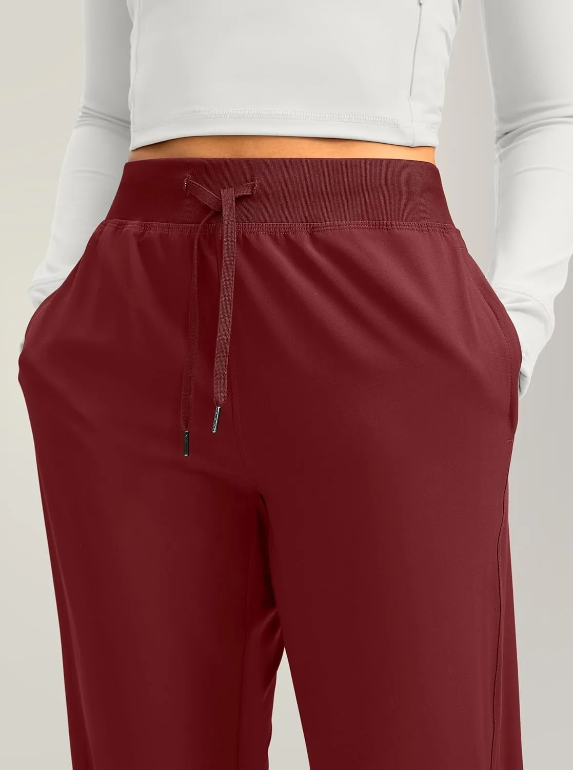 Soothfeel Women's Joggers with Zipper Pockets Lightweight Running Gym Travel Casual Workout Athletic Joggers Pants for Women