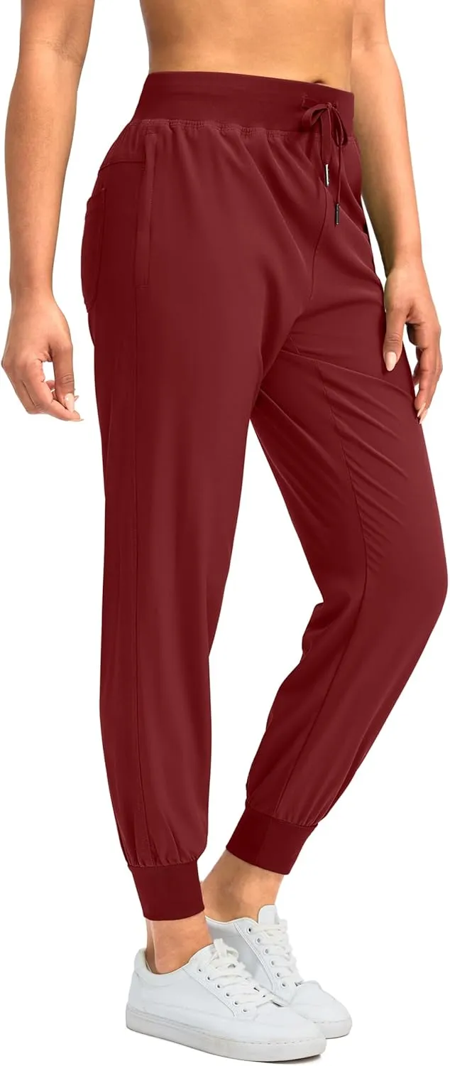 Soothfeel Women's Joggers with Zipper Pockets Lightweight Running Gym Travel Casual Workout Athletic Joggers Pants for Women