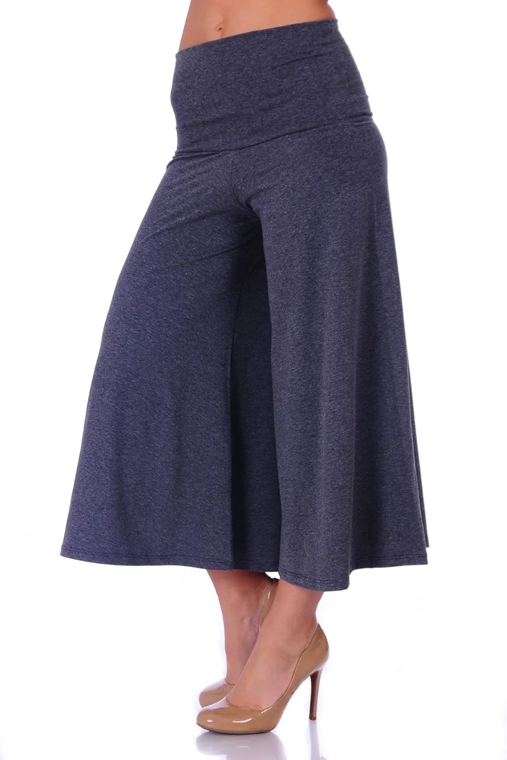 SR Women's Knit Capri Culottes Pants (Size: S - 5X)