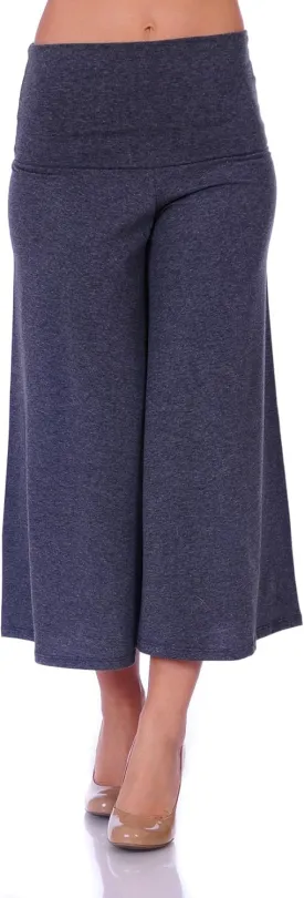 SR Women's Knit Capri Culottes Pants (Size: S - 5X)